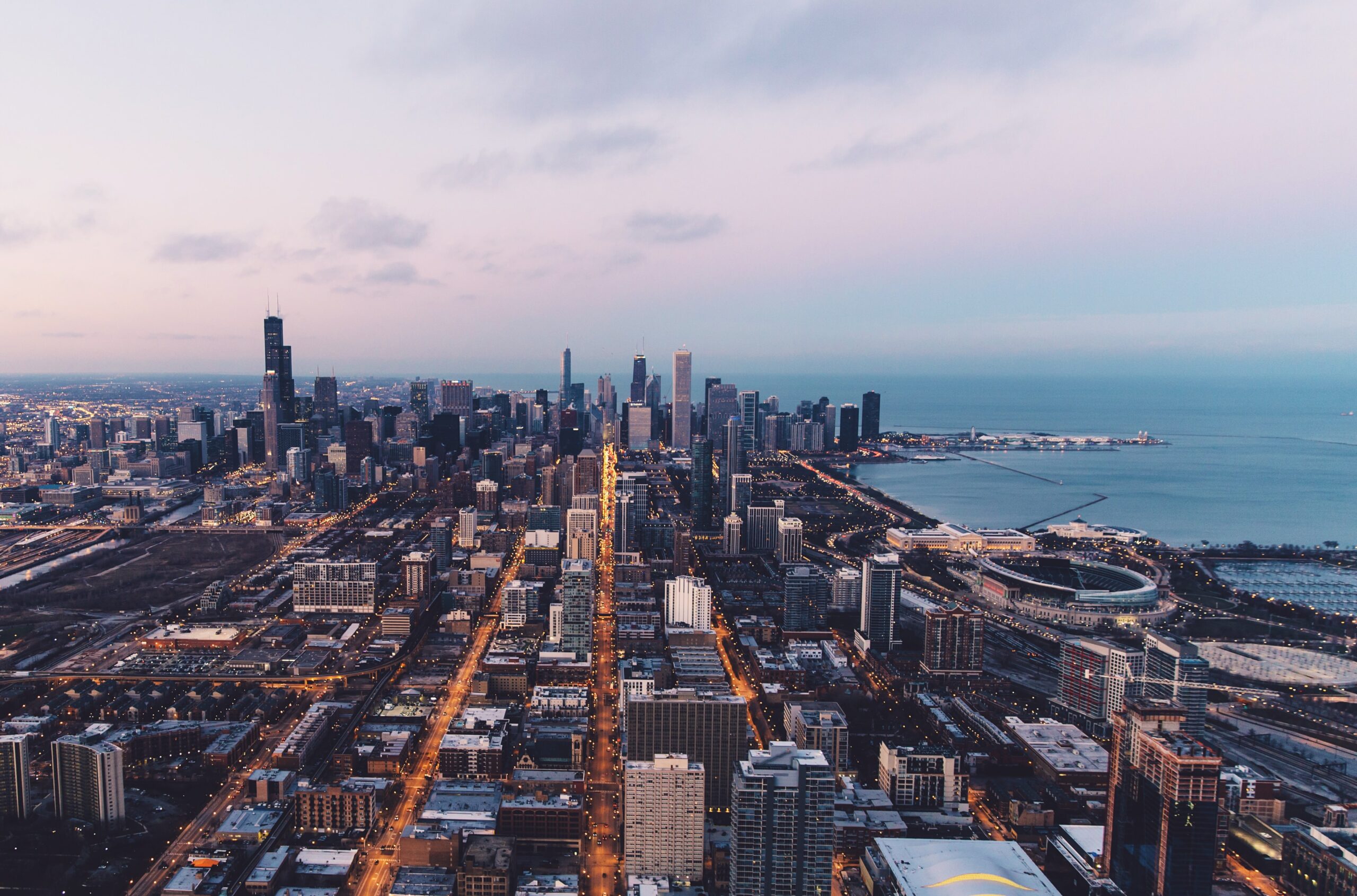 Aerial shot of Chicago - Cawley Commercial Real Estate