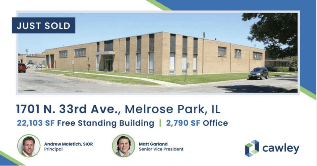Industrial building for sale in Melrose Park, IL, 22,103 SF space.