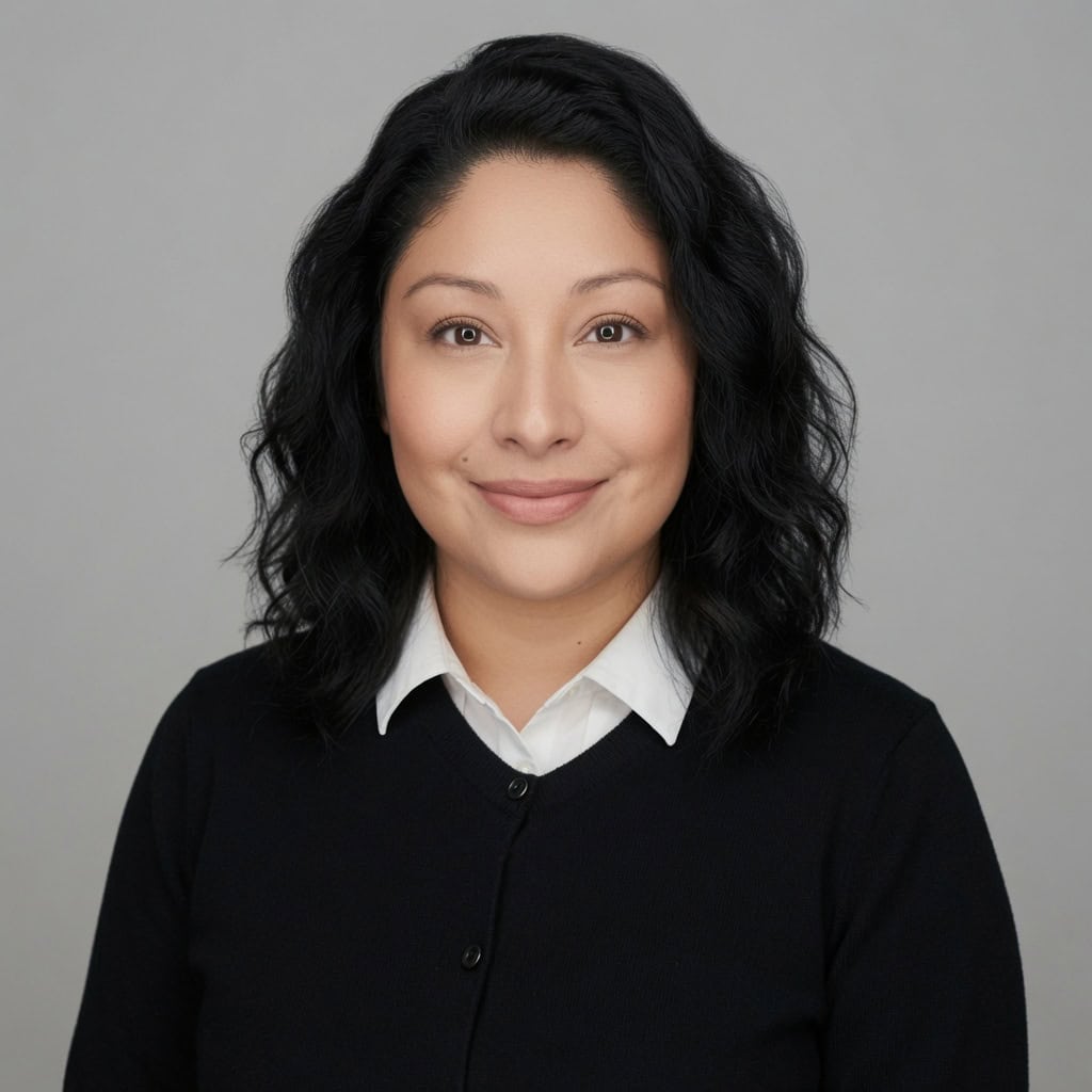 Professional portrait of Maricela Romo for real estate marketing.